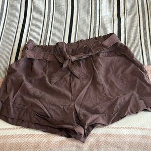 Aerie Flowy Paperbag Shorts with Belt